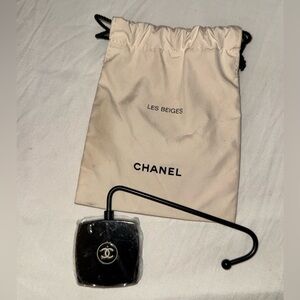 CHANEL Black Hook with Cream Pouch